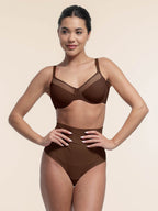 Underwire Mesh Bra with Adjustable Straps