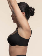Underwire Mesh Bra with Adjustable Straps