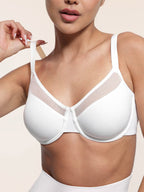 Underwire Mesh Bra with Adjustable Straps