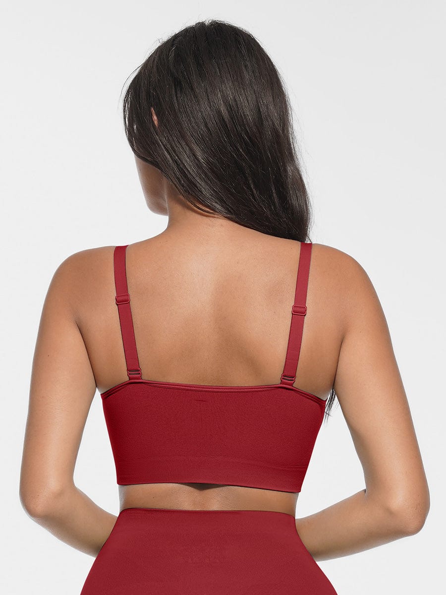 Scoop Neck Bralette with Smooth Back & Adjustable Straps - Auxieswear