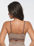 Double-Layer Bust Support Leopard Print Bra
