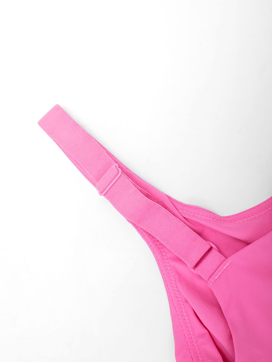 Deep V-Neck Unpadded Underwired Support Bra - Auxieswear