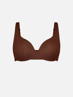 Deep V-Neck Unpadded Underwired Support Bra
