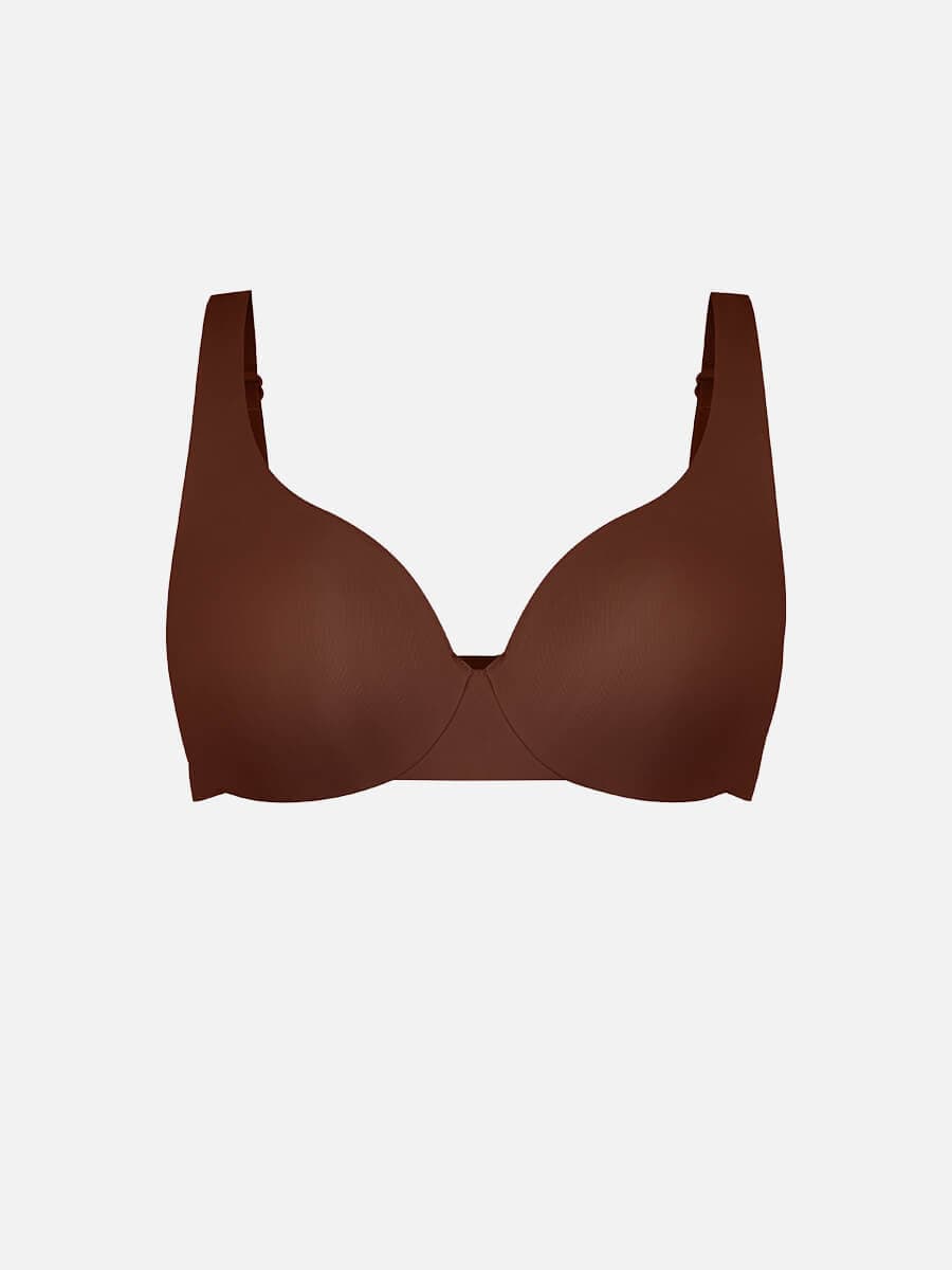 Deep V-Neck Unpadded Underwired Support Bra