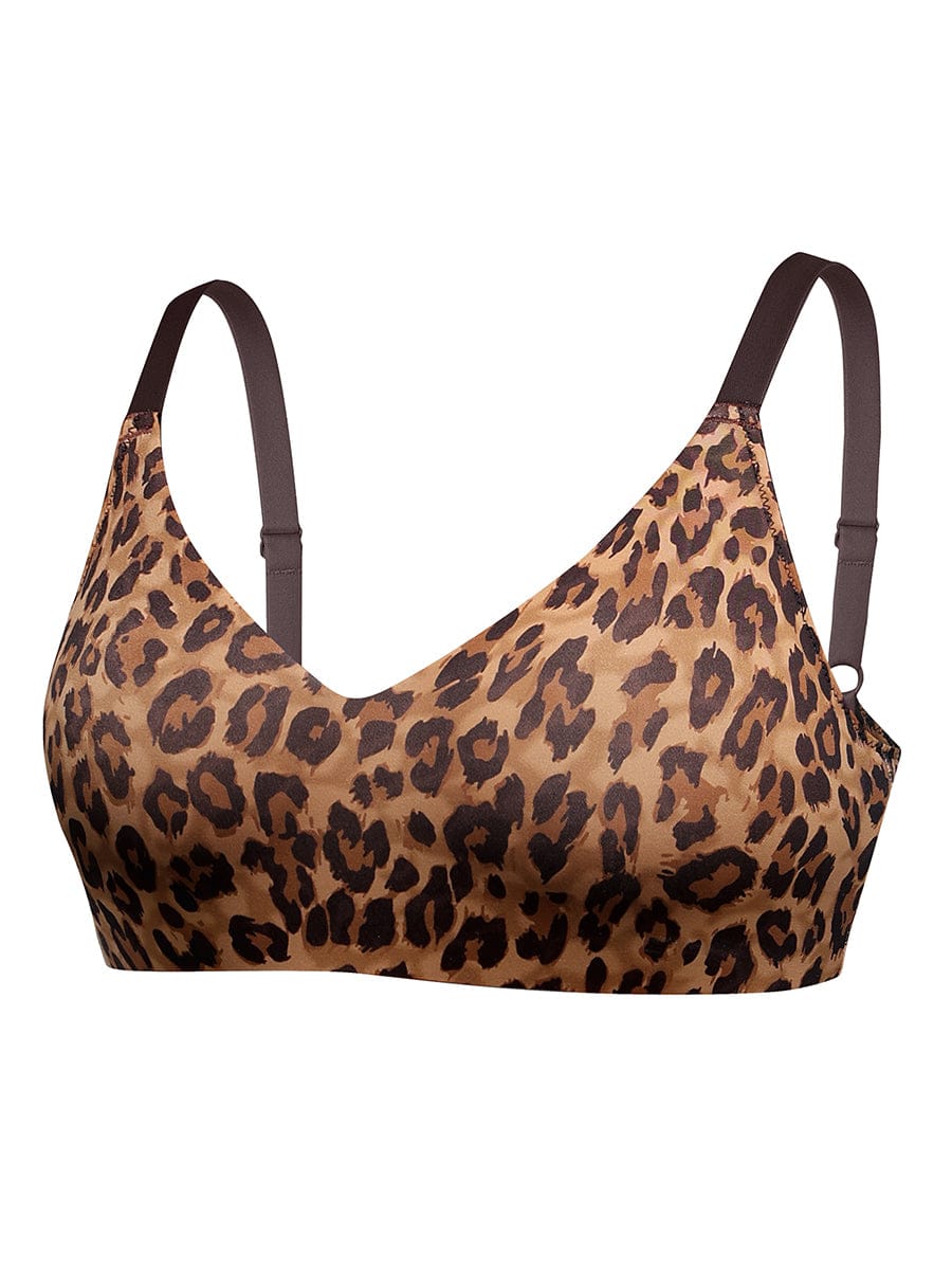 V-Neck Side Smoothing Bralette with Adjustable Straps - Auxieswear