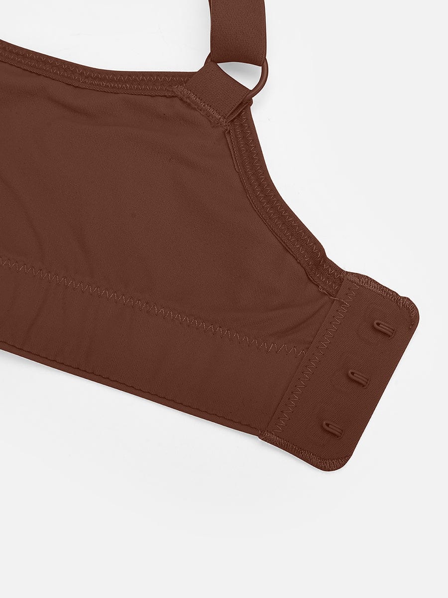 V-Neck Side Smoothing Bralette with Adjustable Straps - Auxieswear