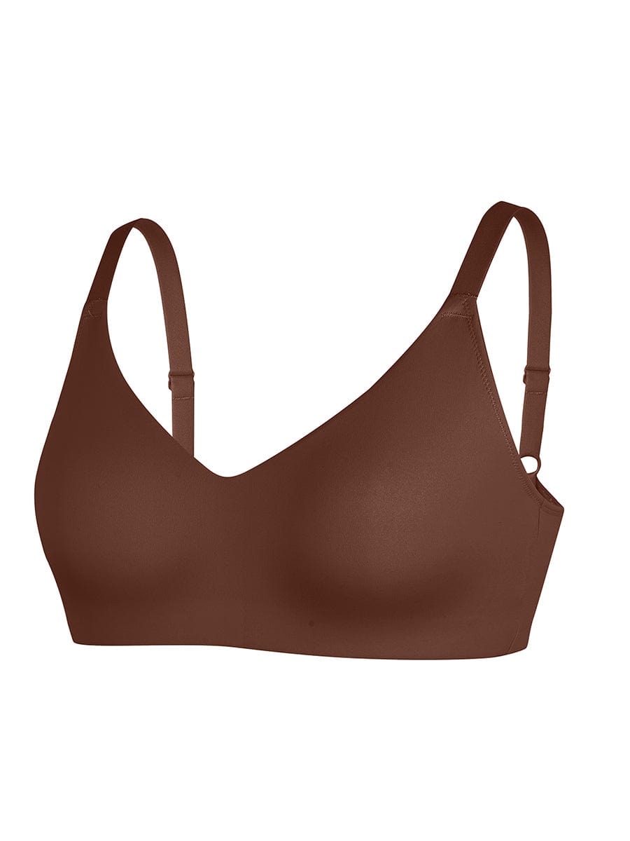 V-Neck Side Smoothing Bralette with Adjustable Straps