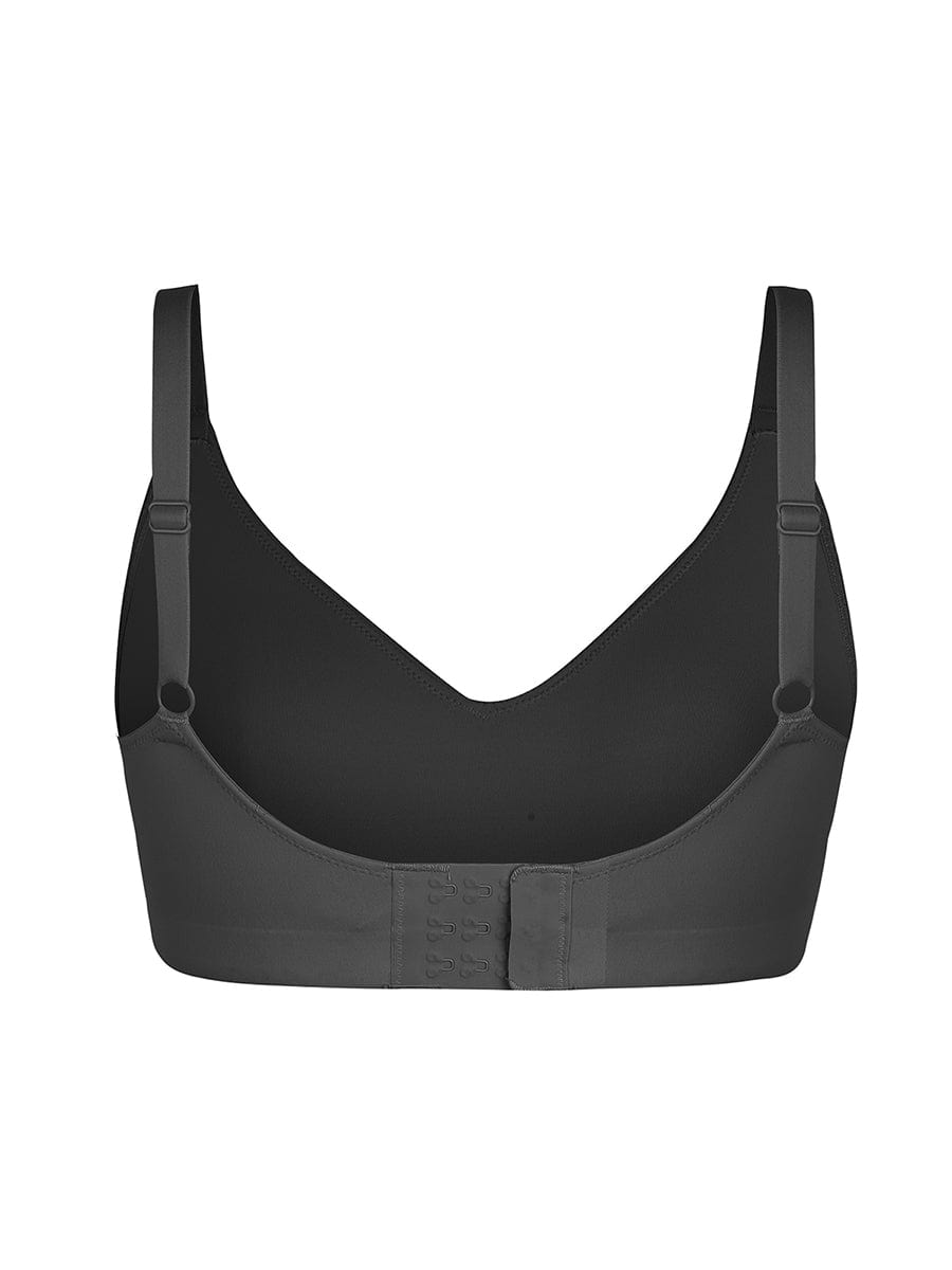 V-Neck Side Smoothing Bralette with Adjustable Straps - Auxieswear