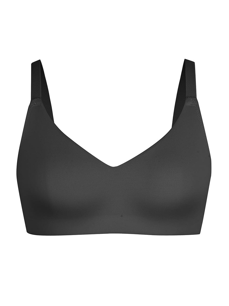 V-Neck Side Smoothing Bralette with Adjustable Straps - Auxieswear