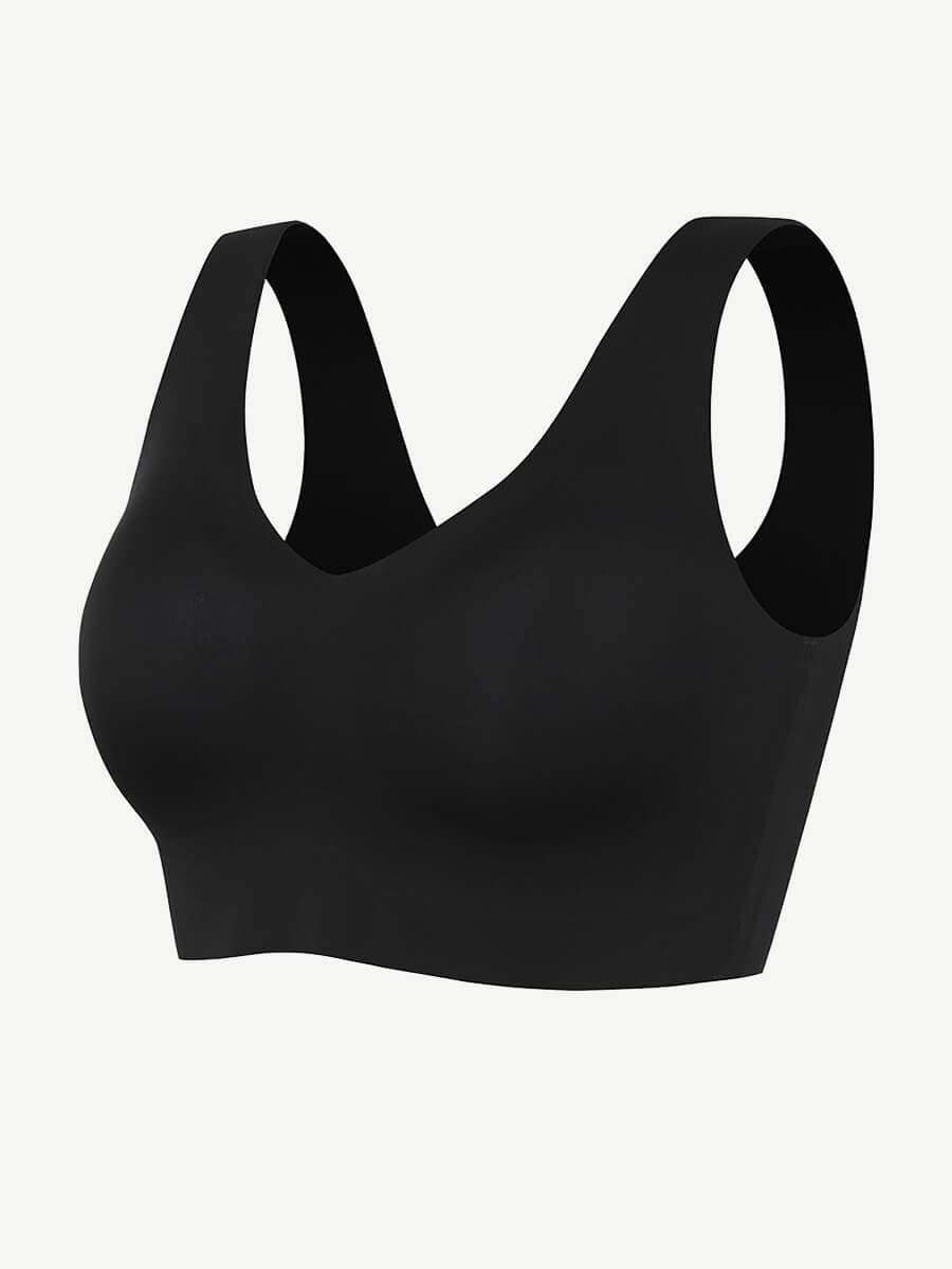 V-Neck Tank Top Style Bra with Built-in Pads - Auxieswear