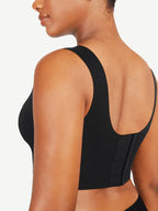 V-Neck Tank Top Style Bra with Built-in Pads