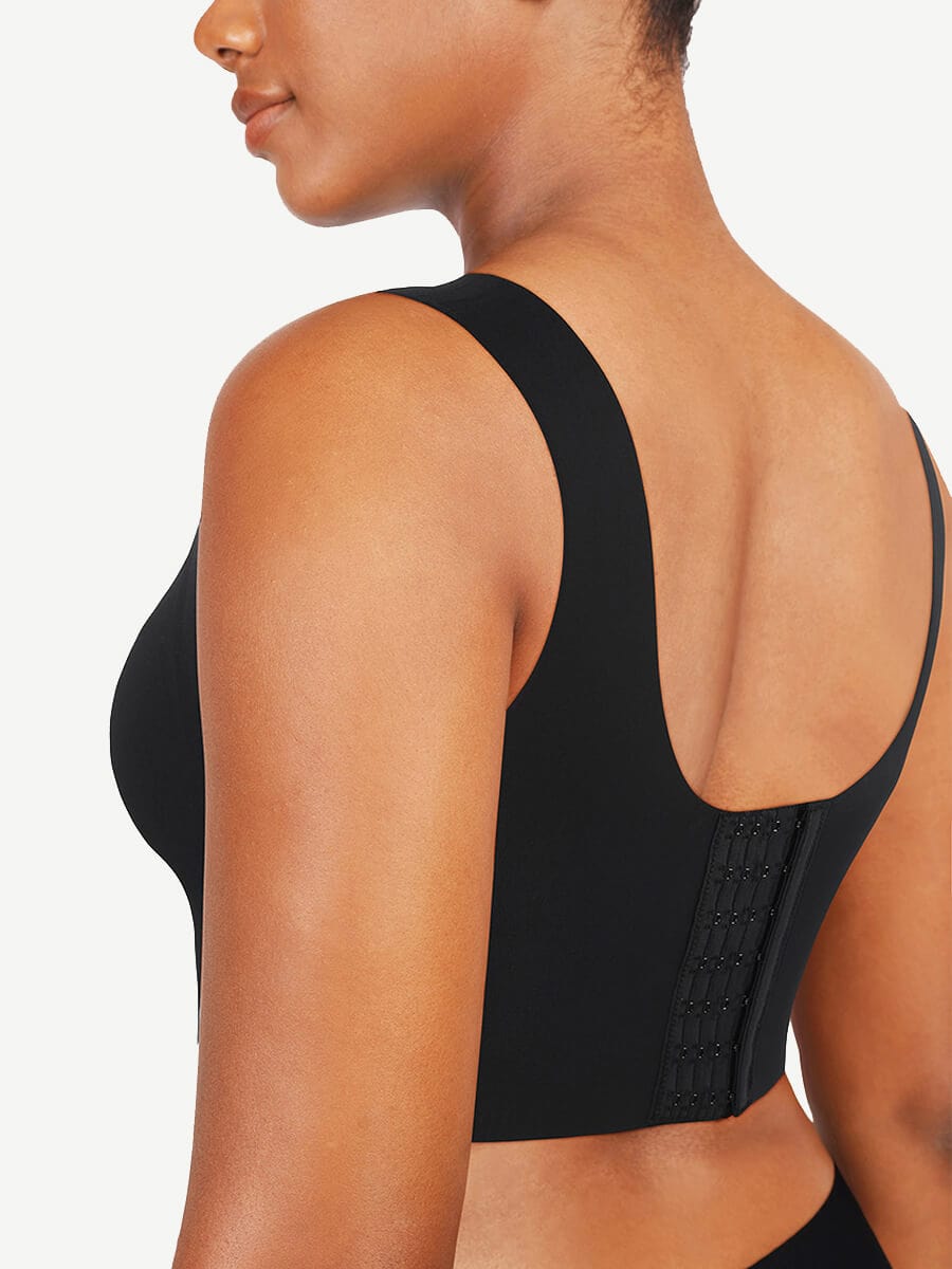 V-Neck Tank Top Style Bra with Built-in Pads