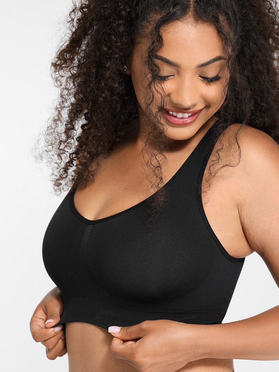 Reversible Wireless Bra with Removable Cups