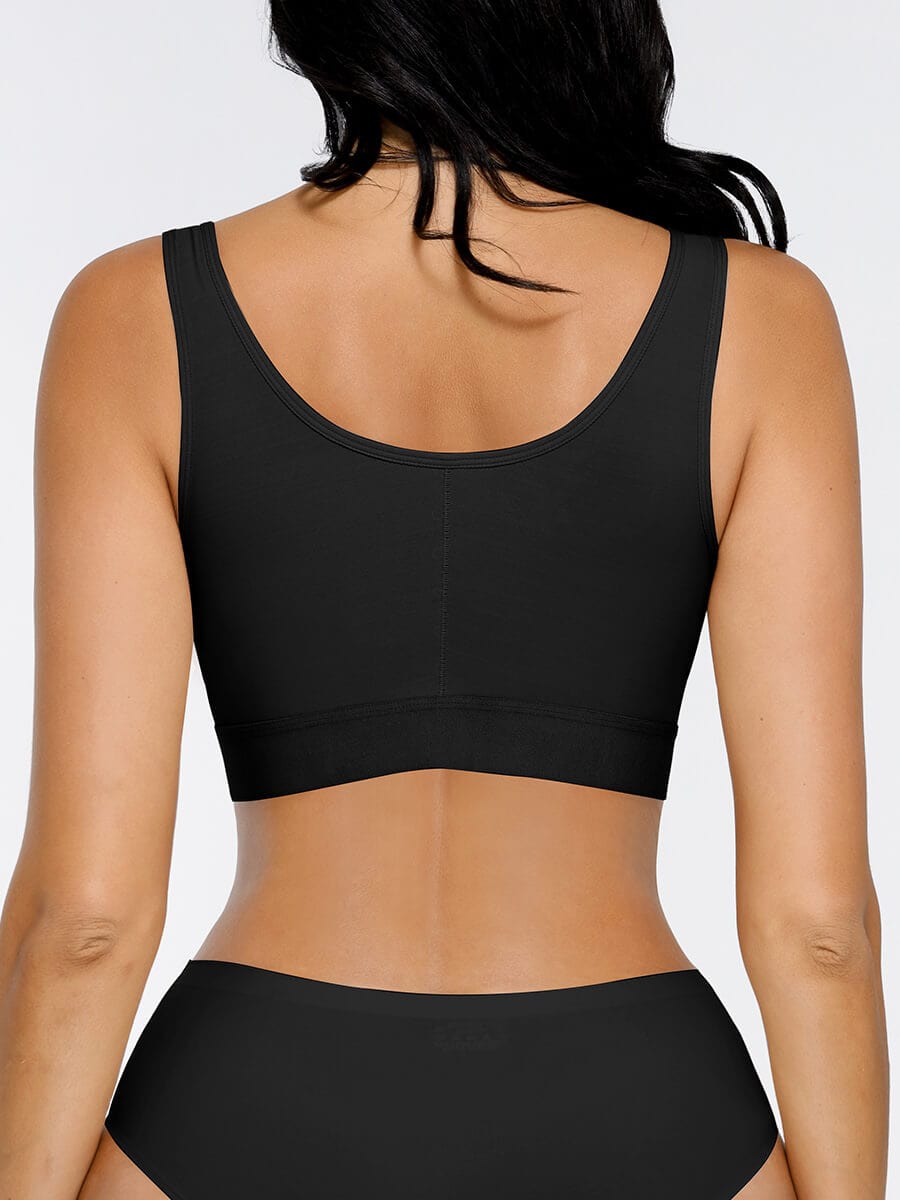 Breathable Support Bra with Adjustable Front Hooks