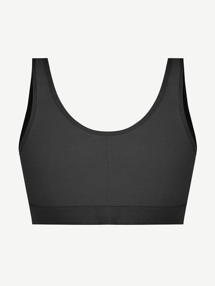 Breathable Support Bra with Adjustable Front Hooks