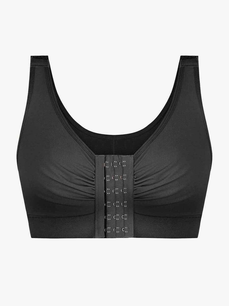 Breathable Support Bra with Adjustable Front Hooks