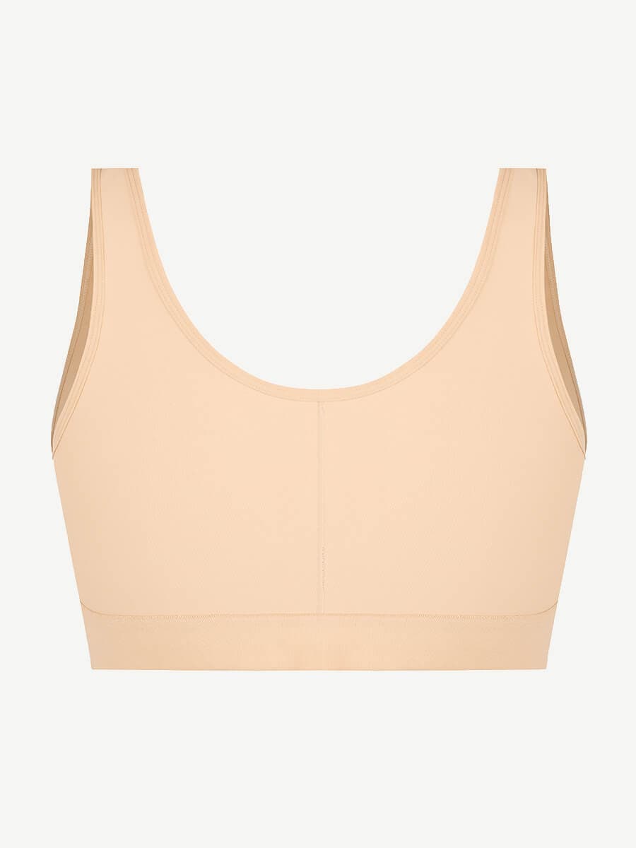 Breathable Support Bra with Adjustable Front Hooks