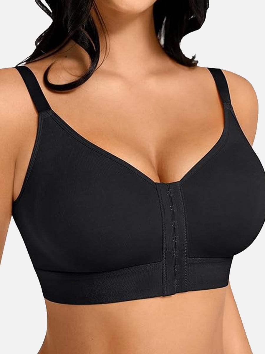 Breathable Chest Support Bra with Front Closure - Auxieswear