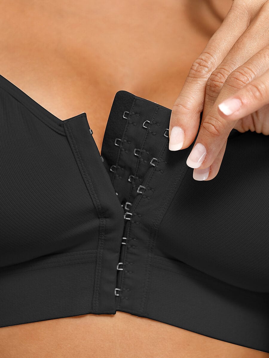 Breathable Chest Support Bra with Front Closure