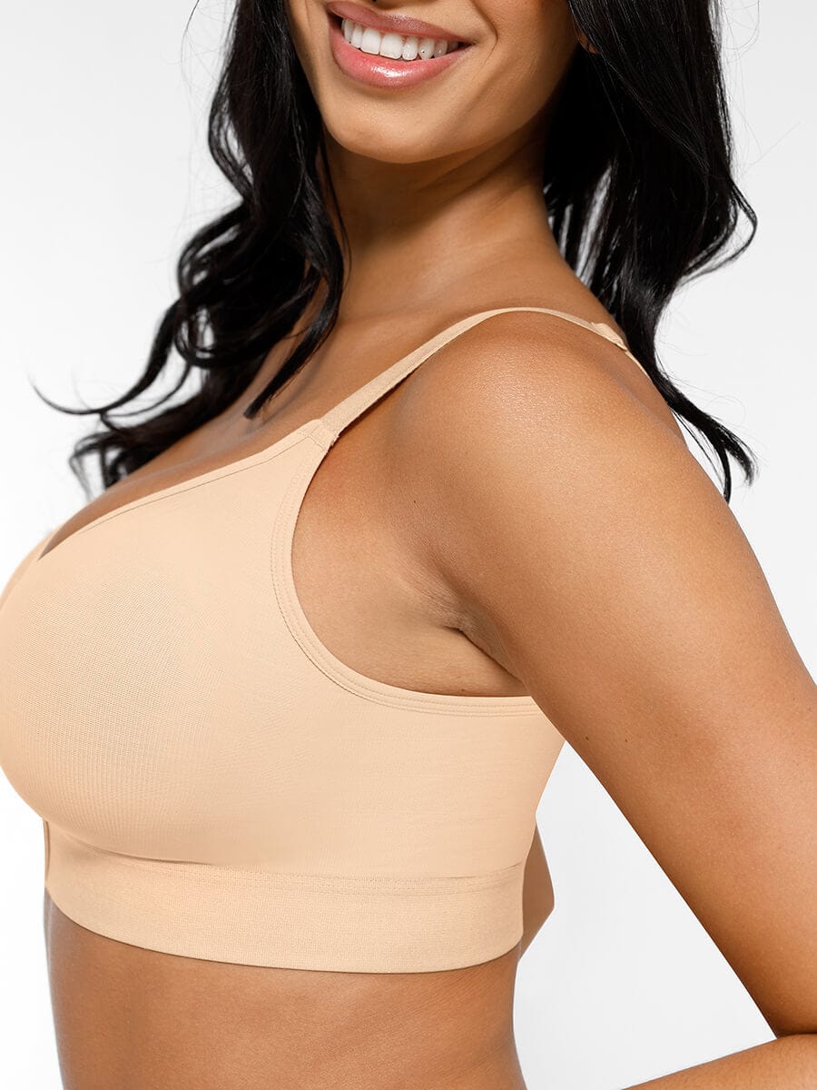 Breathable Chest Support Bra with Front Closure - Auxieswear