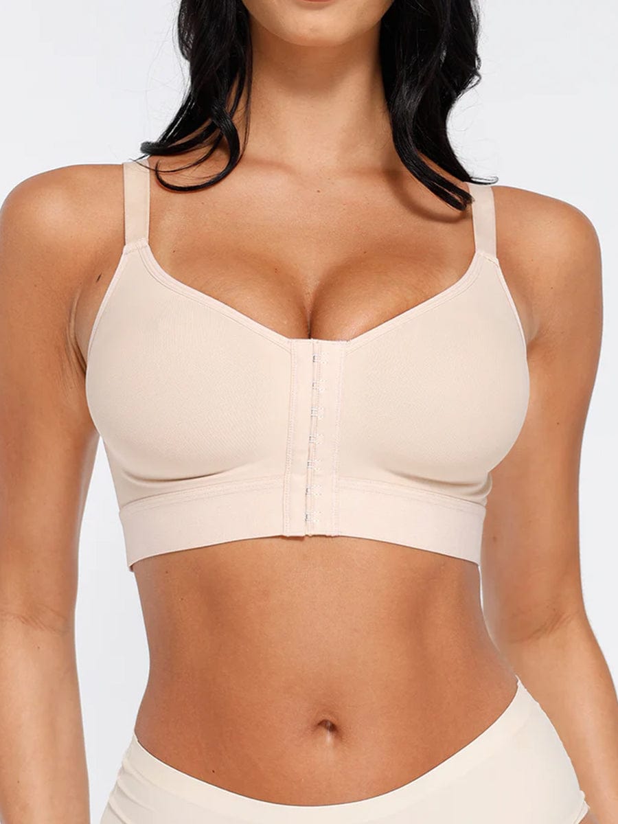 Breathable Chest Support Bra with Front Closure - Auxieswear