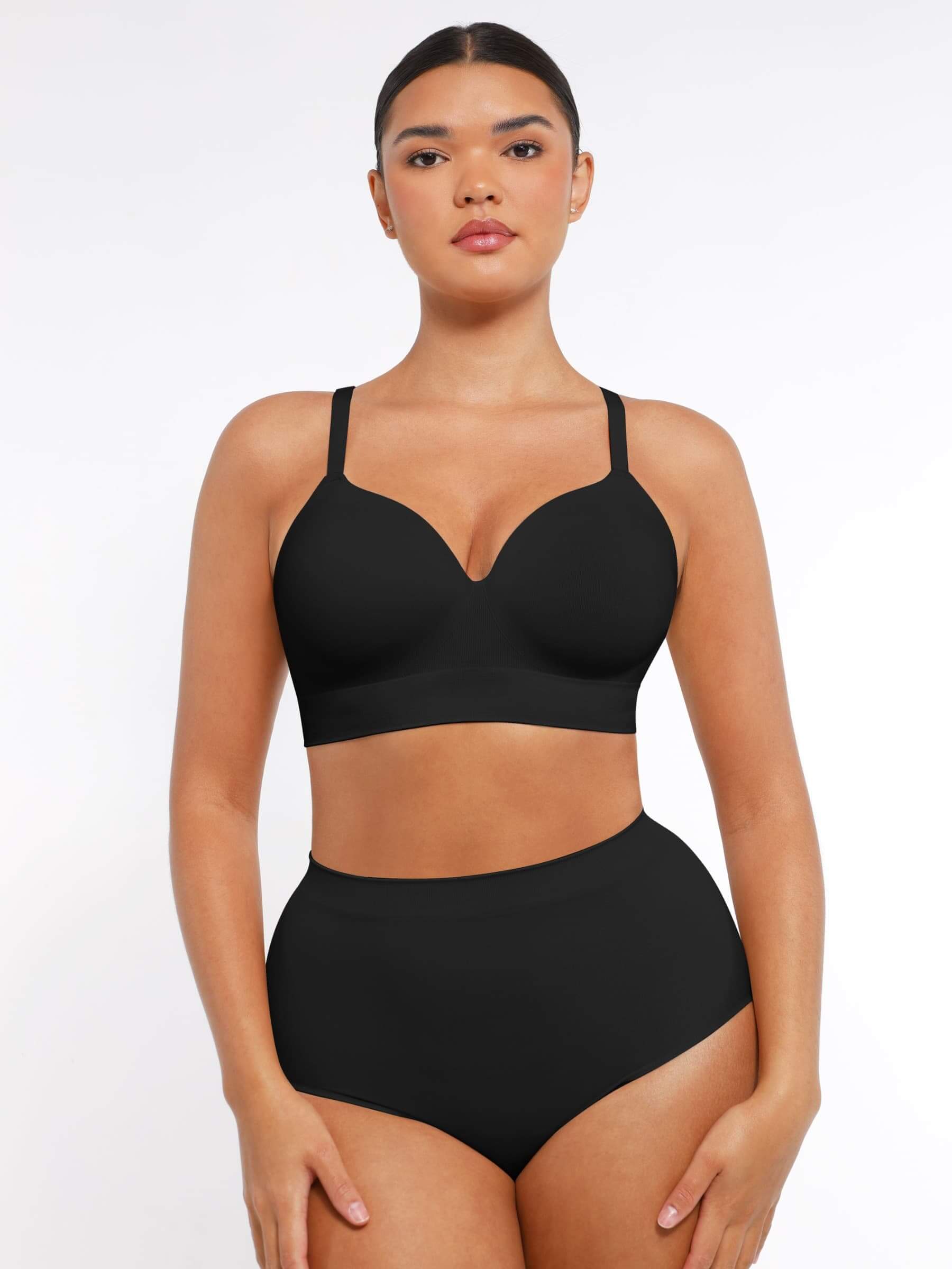 Wireless Bust Support Bra with Foam Cups