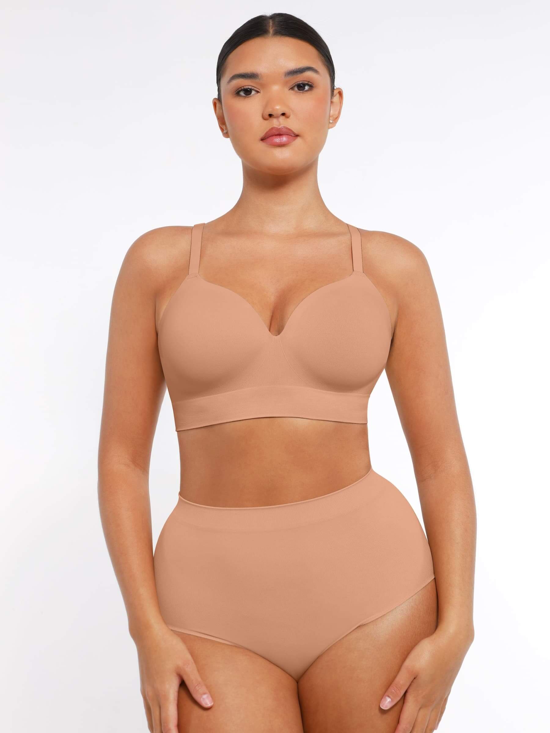 Wireless Bust Support Bra with Foam Cups - Auxieswear