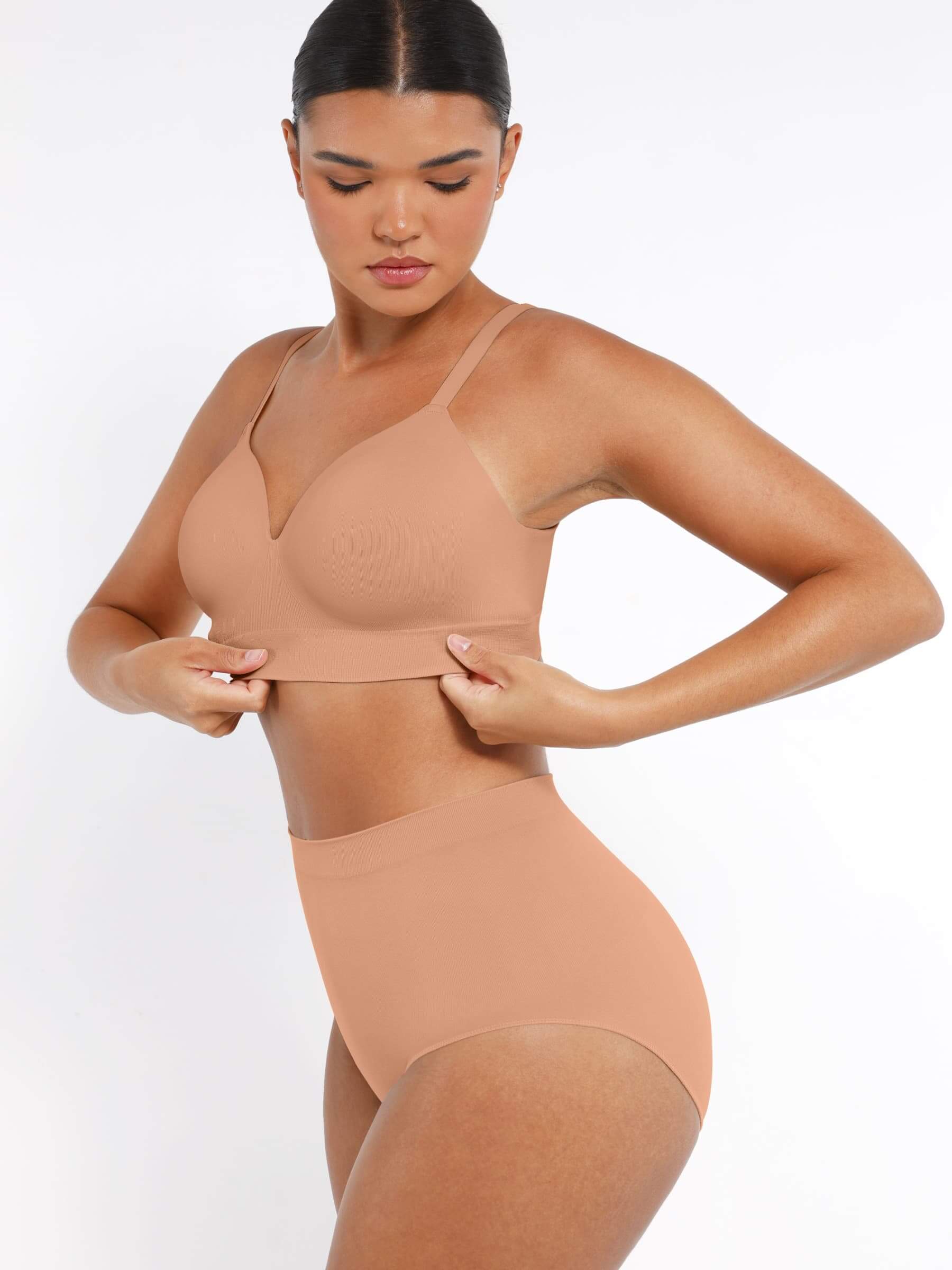 Wireless Bust Support Bra with Foam Cups