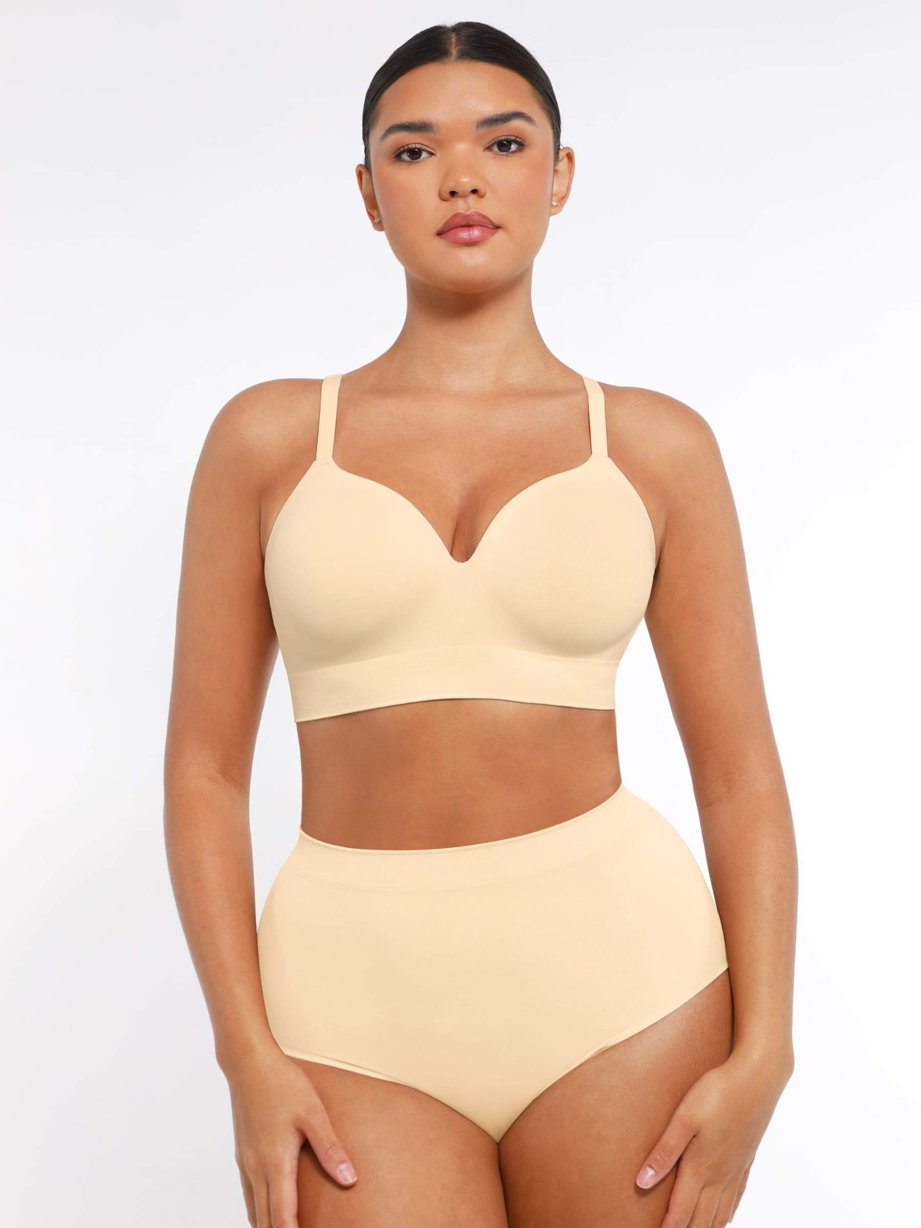 Wireless Bust Support Bra with Foam Cups