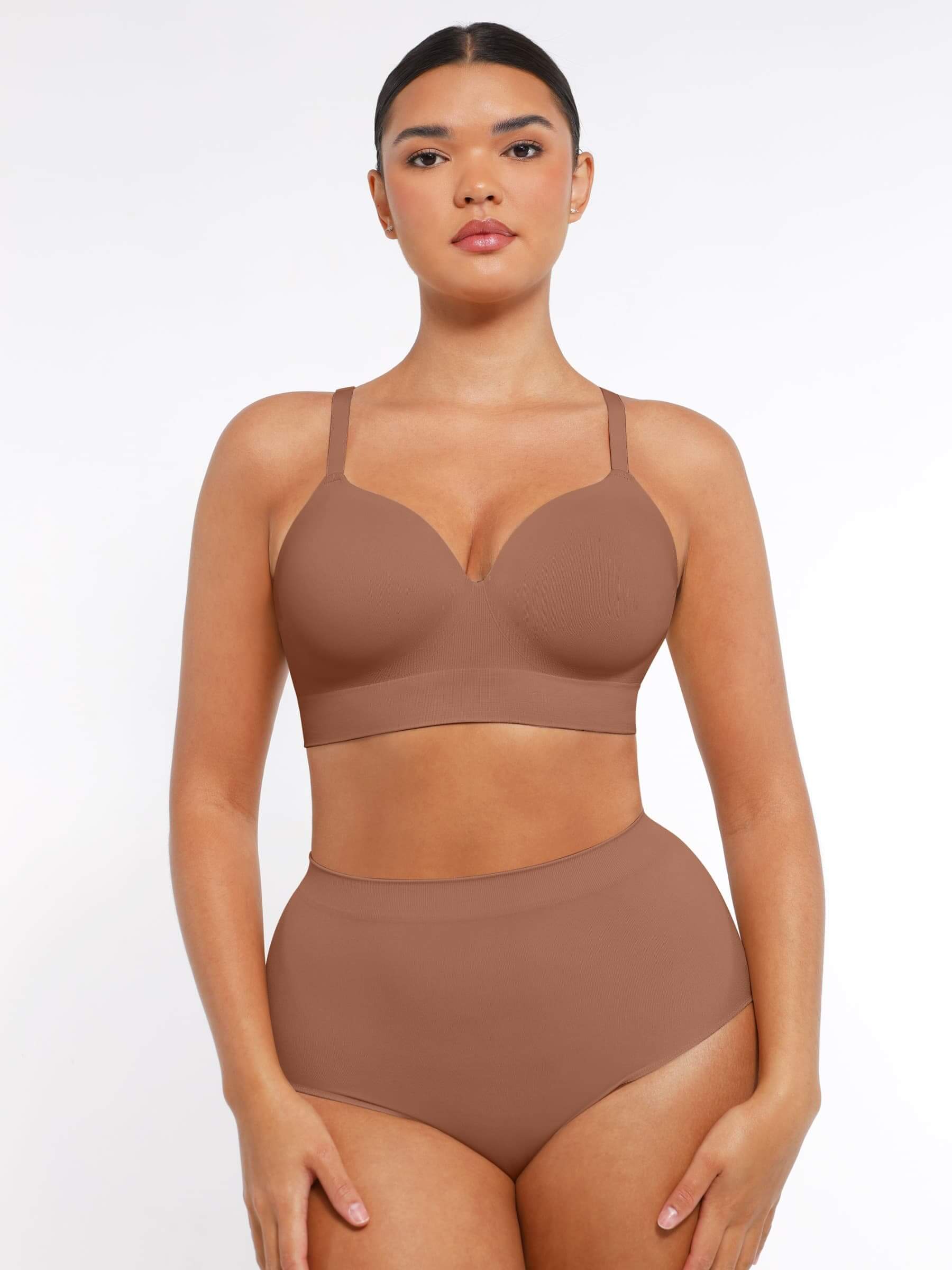 Wireless Bust Support Bra with Foam Cups