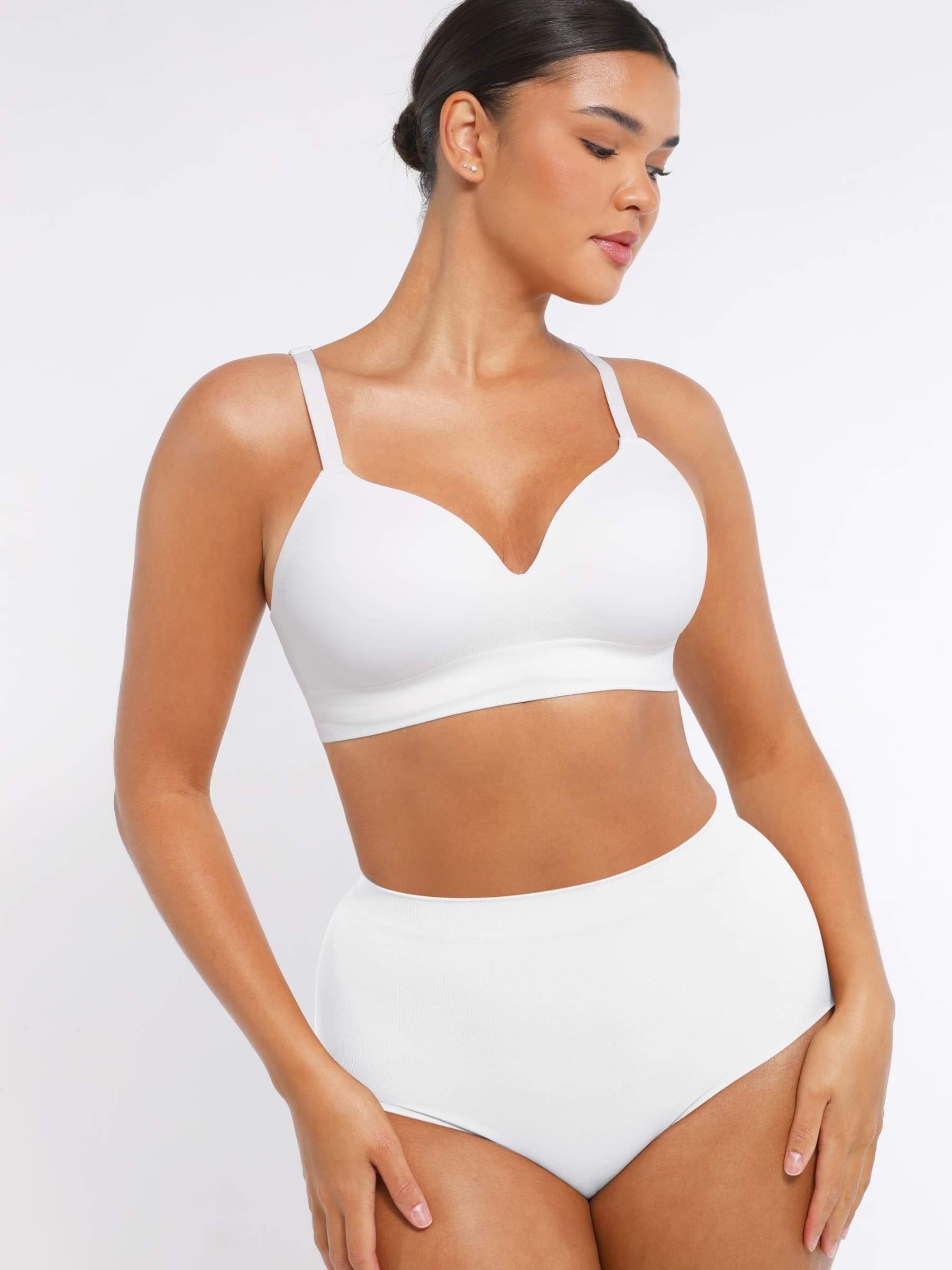 Wireless Bust Support Bra with Foam Cups - Auxieswear