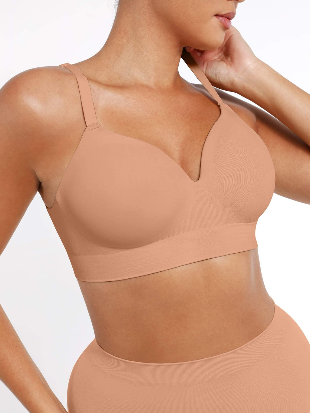 Wireless Bust Support Bra with Foam Cups - Auxieswear