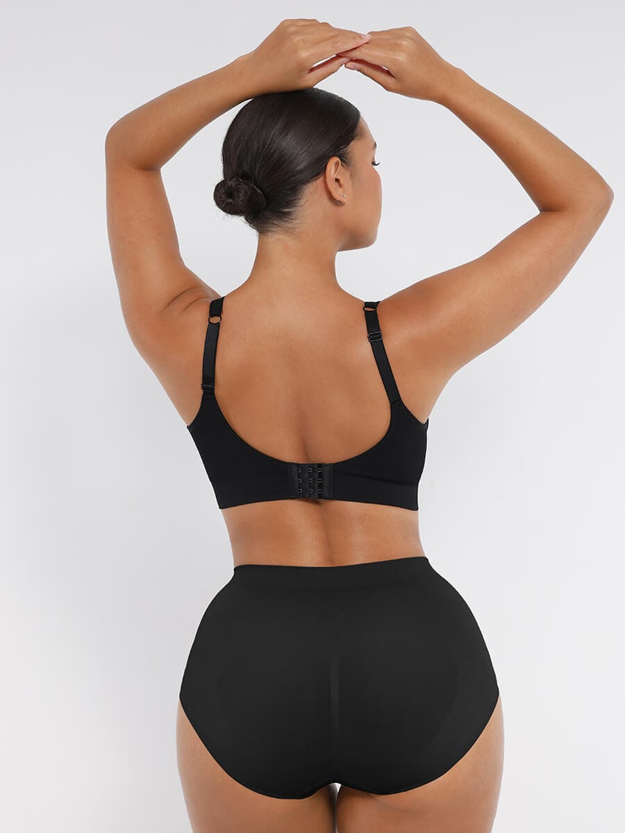 Wireless Bust Support Bra with Fixed Cups