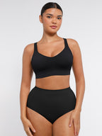 Wireless Bust Support Bra with Fixed Cups