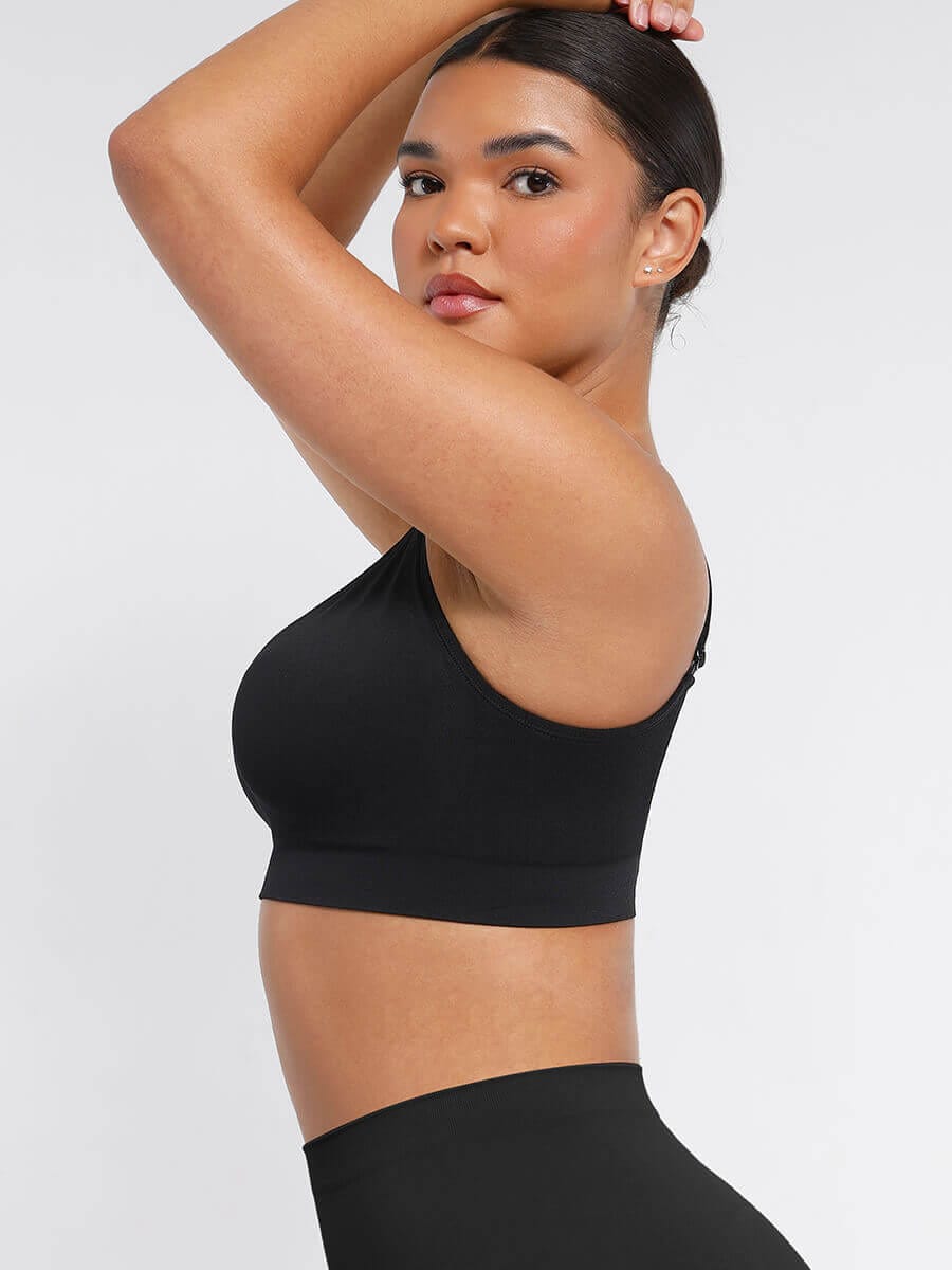 Wireless Bust Support Bra with Fixed Cups
