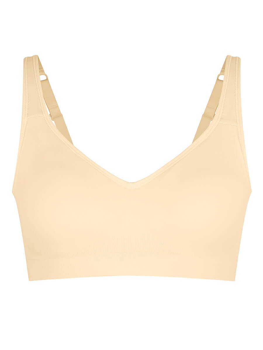 Wireless Bust Support Bra with Fixed Cups