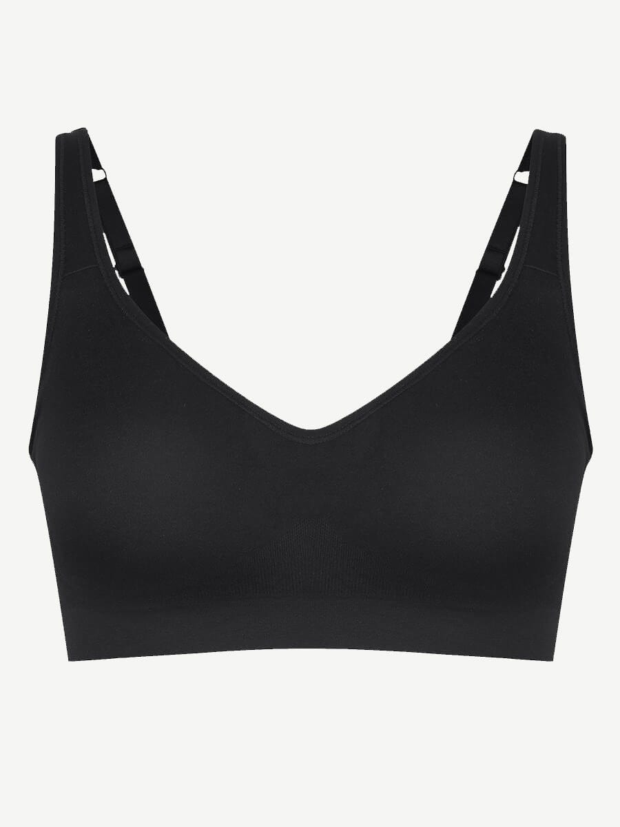 Wireless Bust Support Bra with Fixed Cups