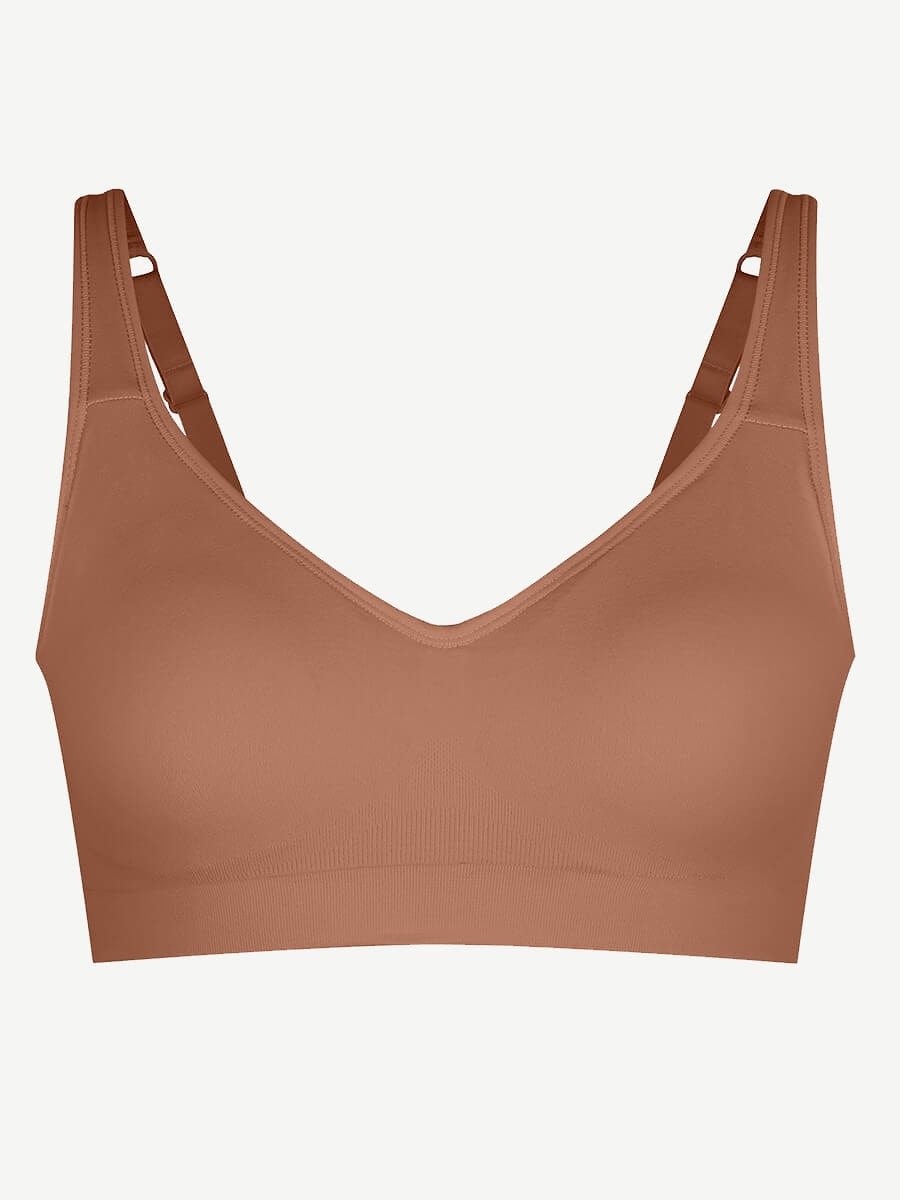 Wireless Bust Support Bra with Fixed Cups
