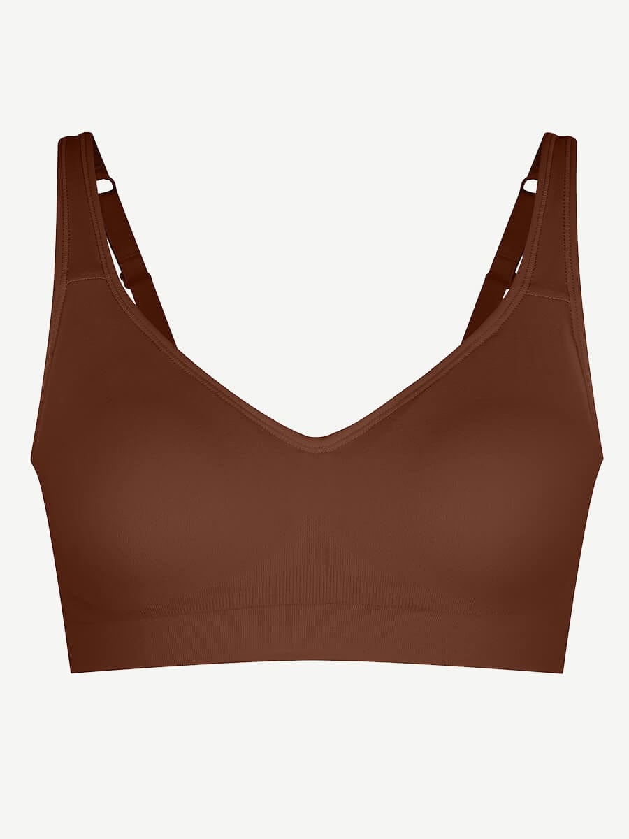 Wireless Bust Support Bra with Fixed Cups