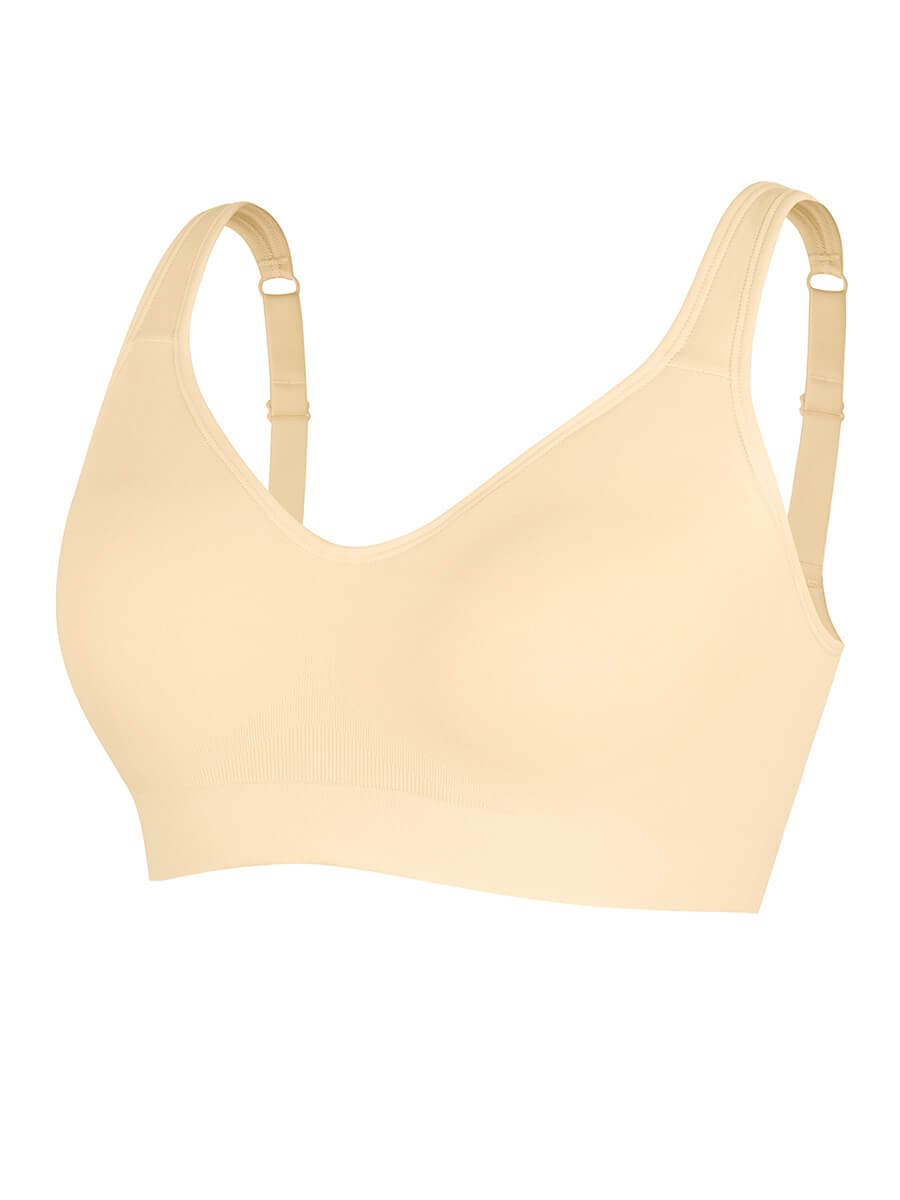 Wireless Bust Support Bra with Fixed Cups - Auxieswear