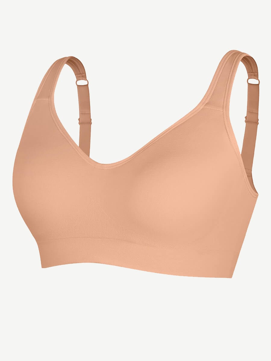 Wireless Bust Support Bra with Fixed Cups - Auxieswear