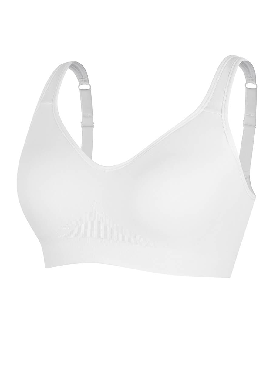 Wireless Bust Support Bra with Fixed Cups