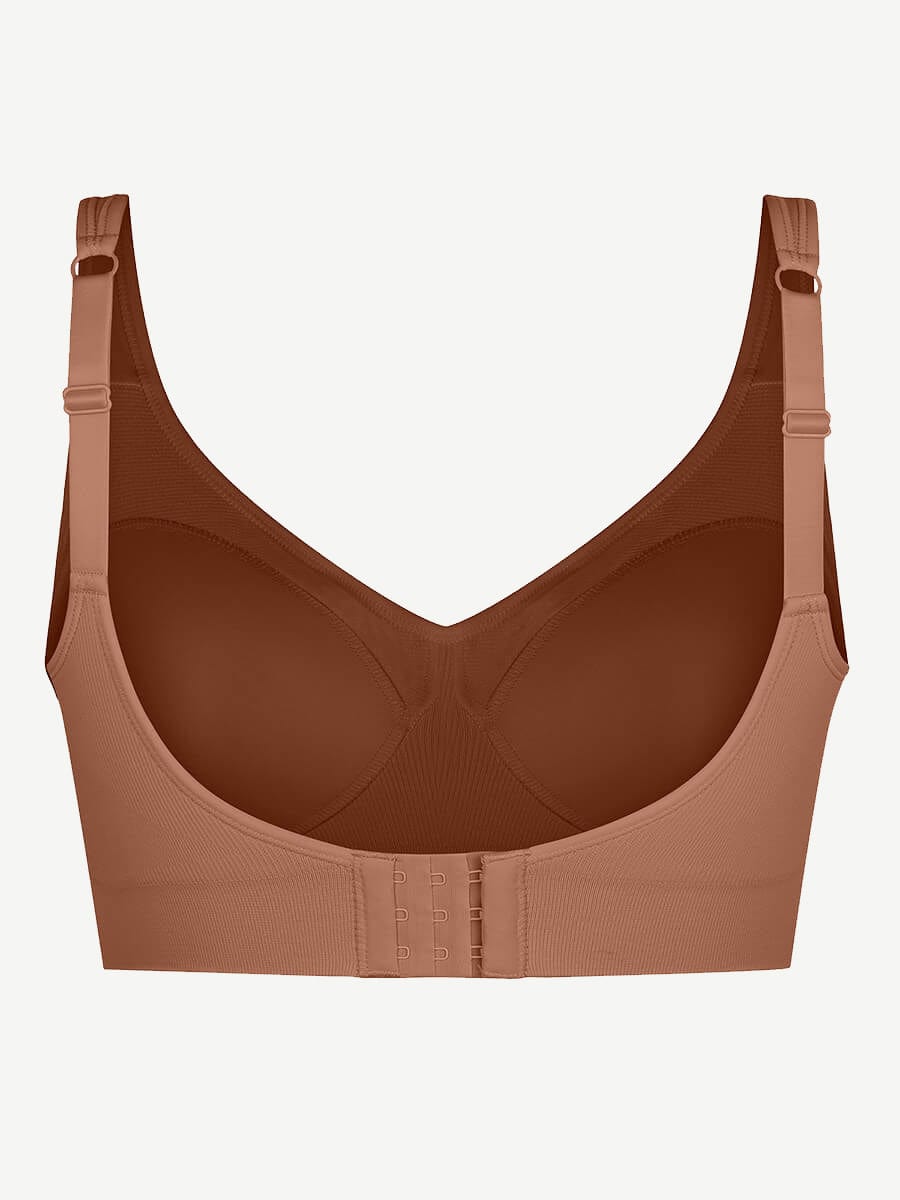 Wireless Bust Support Bra with Fixed Cups - Auxieswear