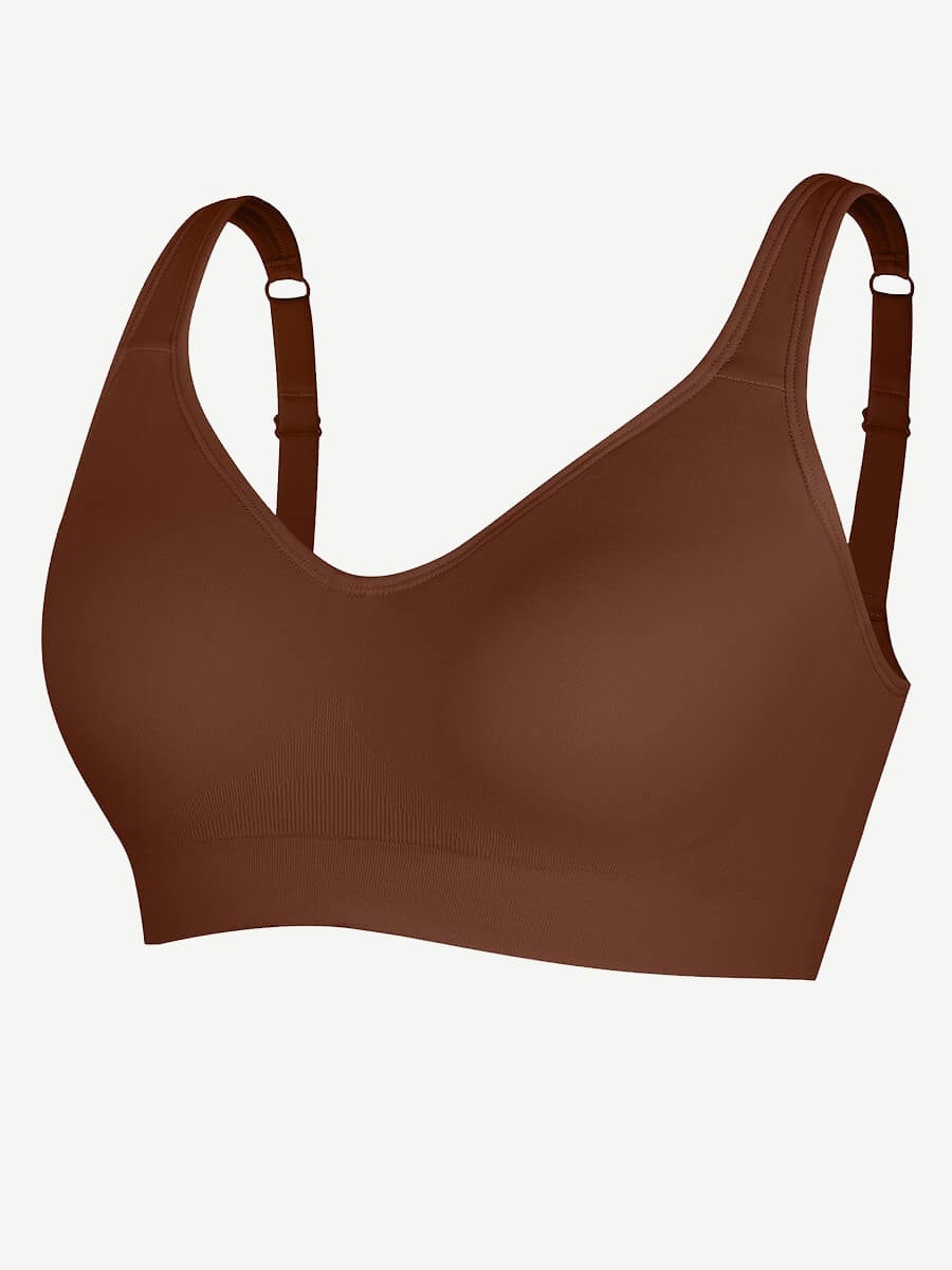 Wireless Bust Support Bra with Fixed Cups - Auxieswear