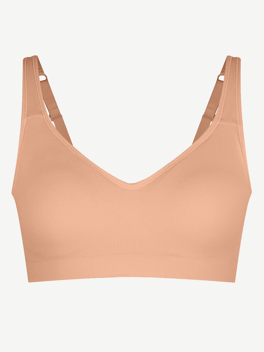 Wireless Bust Support Bra with Fixed Cups