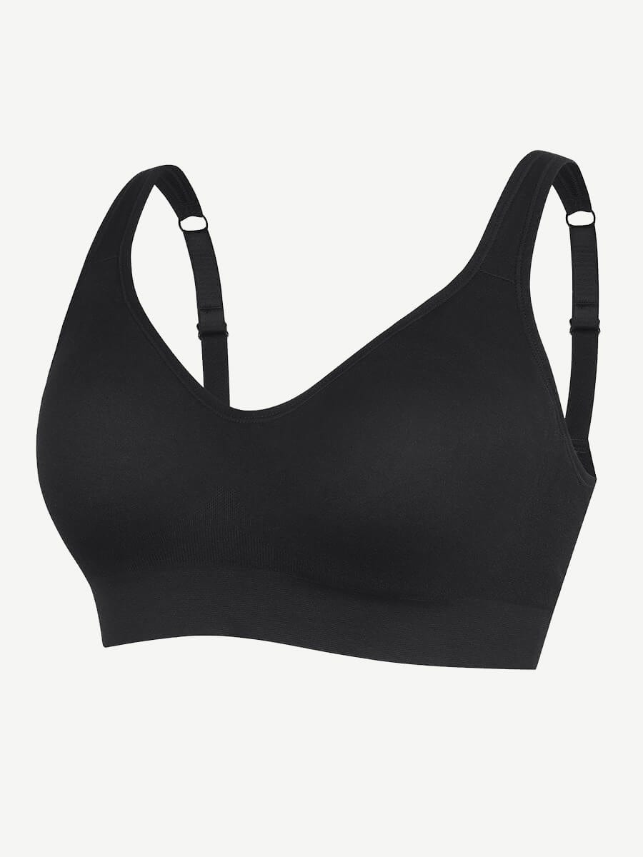 Wireless Bust Support Bra with Fixed Cups - Auxieswear