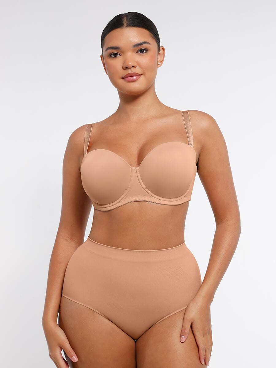 Underwire Non-Slip Bra with Removable Straps - Auxieswear