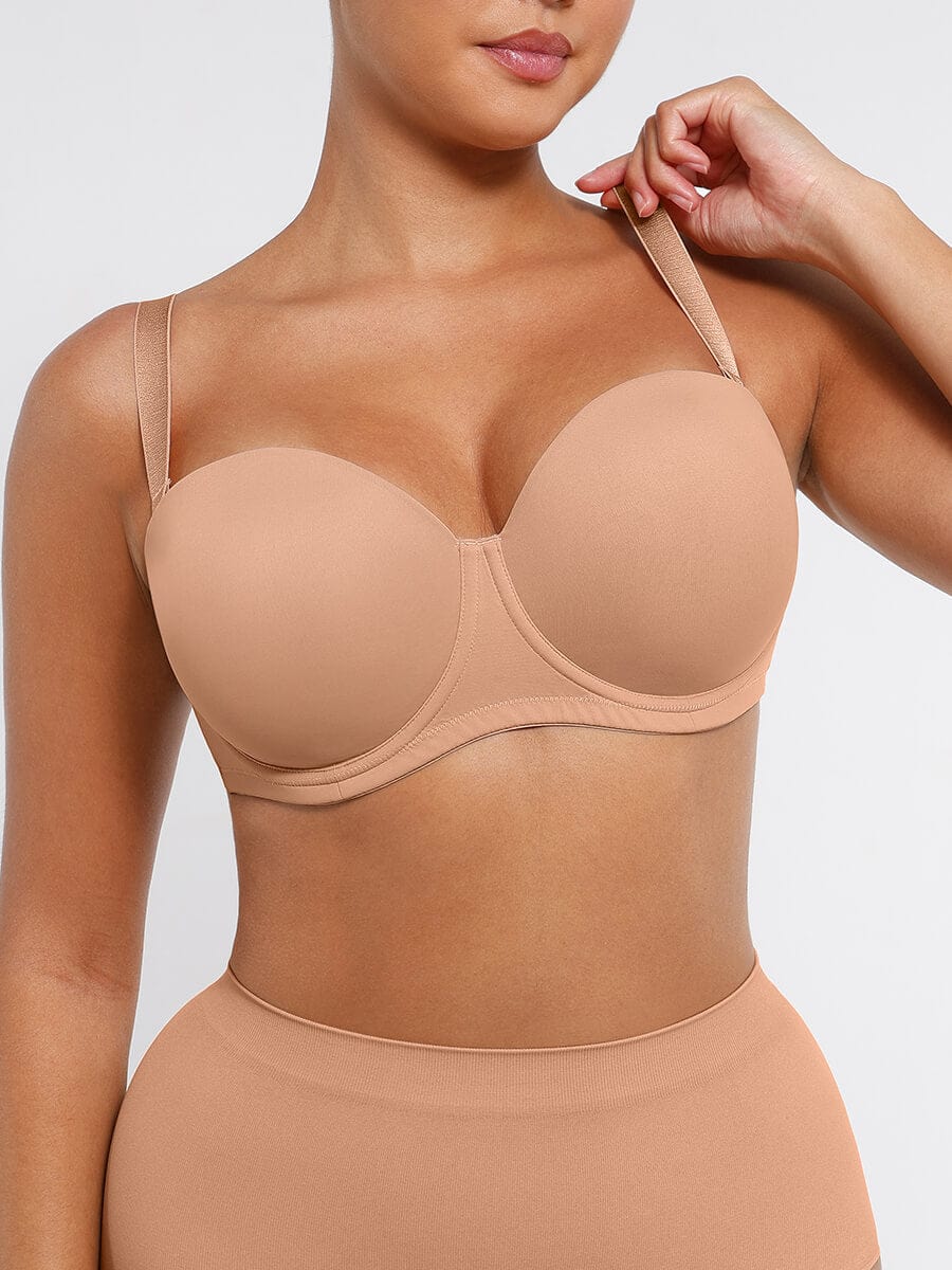 Underwire Non-Slip Bra with Removable Straps - Auxieswear