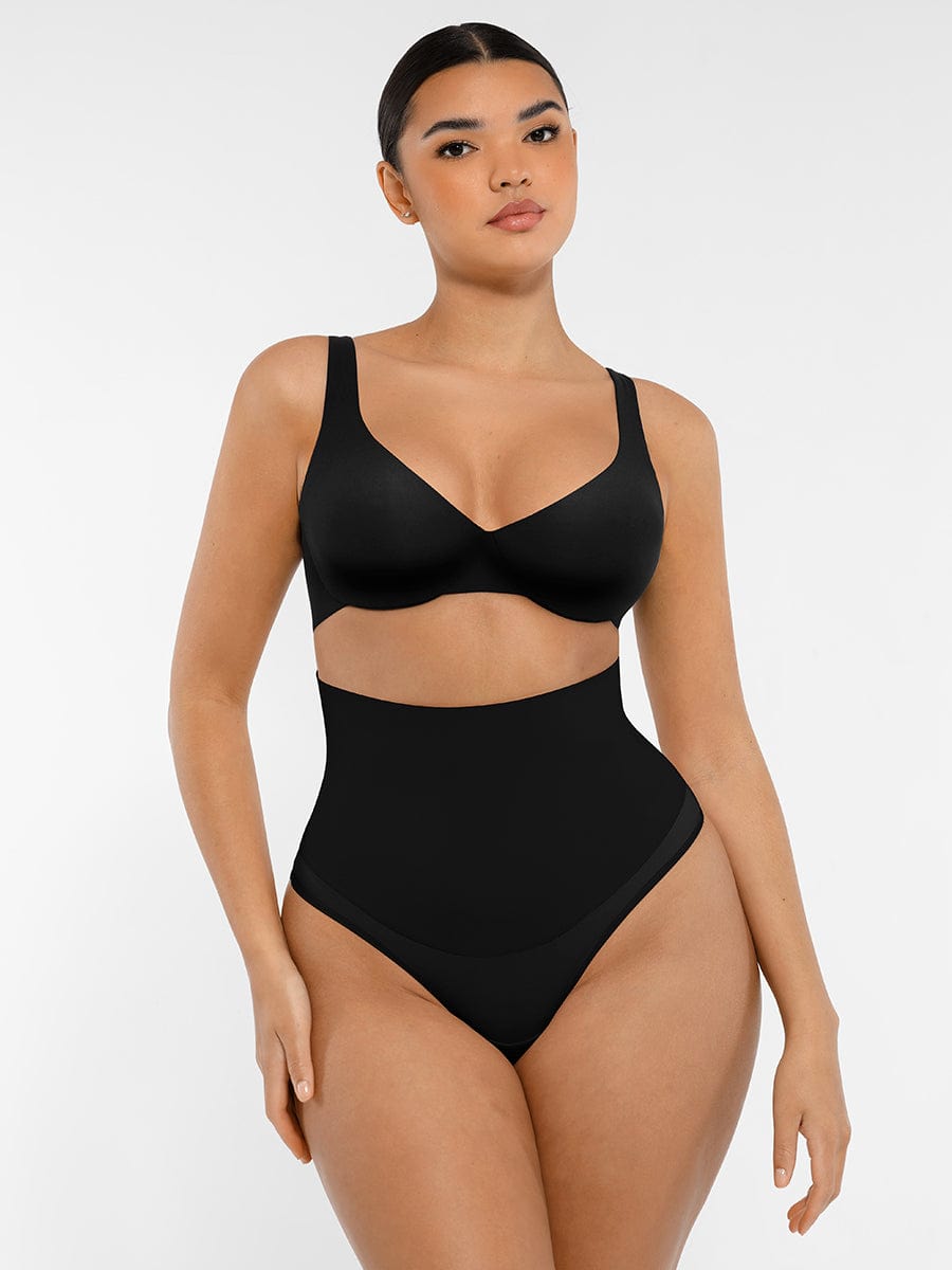 Deep V-Neck Unpadded Underwired Support Bra - Auxieswear