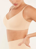 V-Neck Side Smoothing Bralette with Adjustable Straps